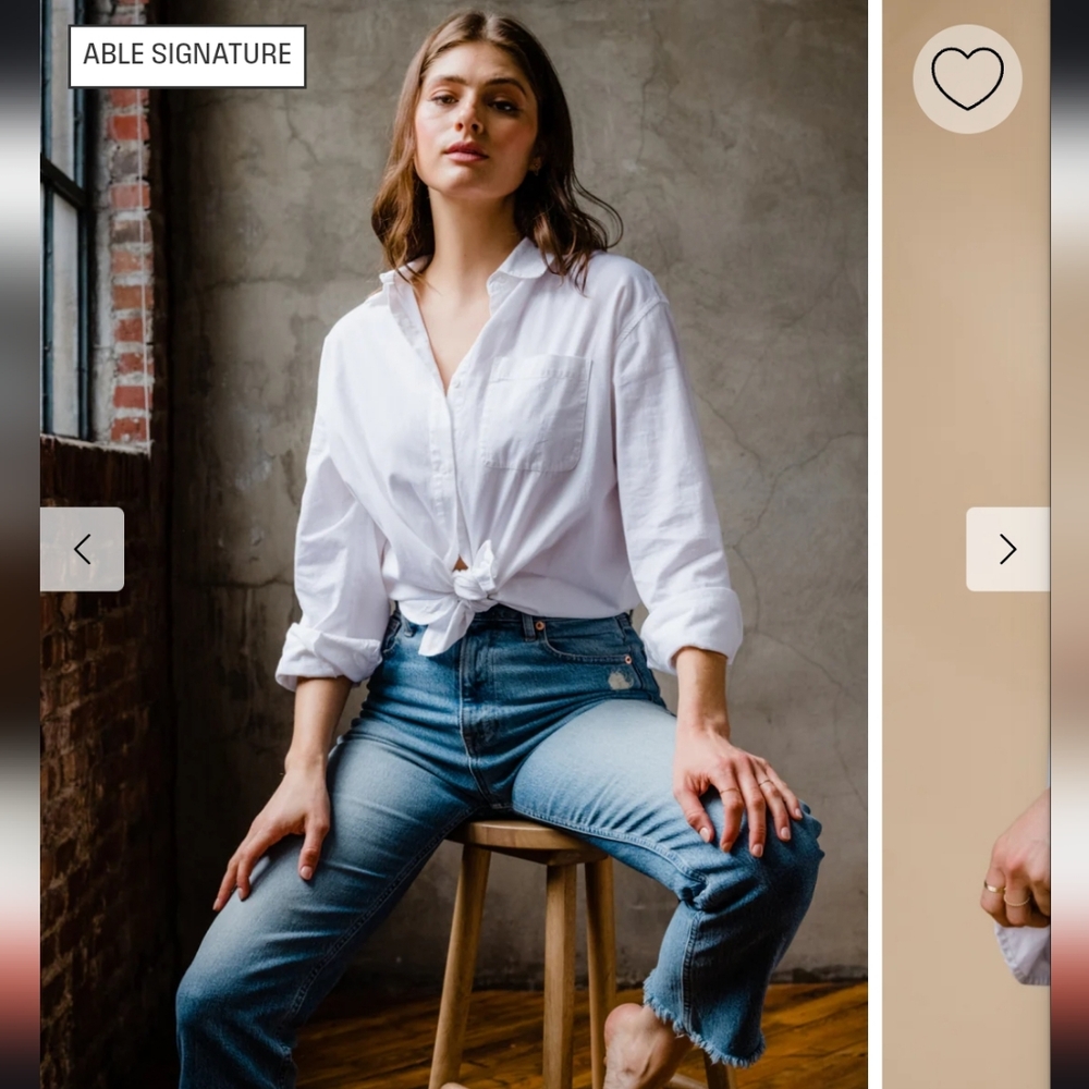 Able Fashion Harris oversized button up shirt